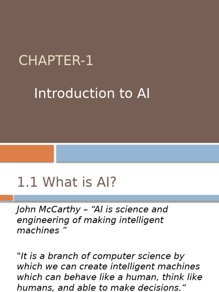 AI Unit 1 | PDF