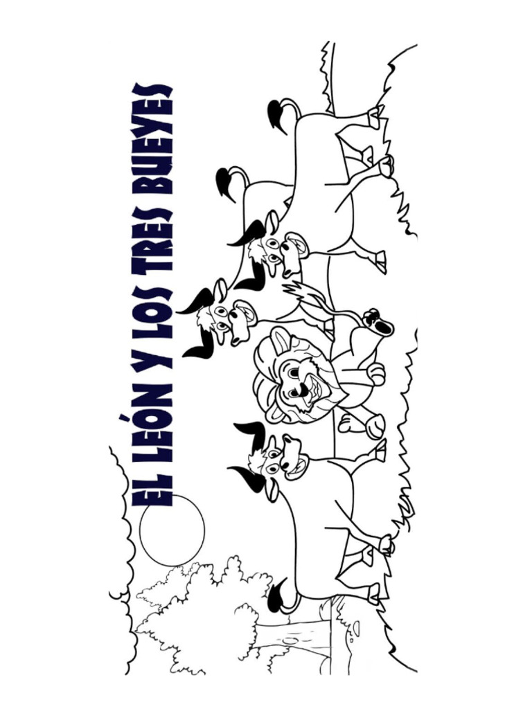 El león y los tres bueyes