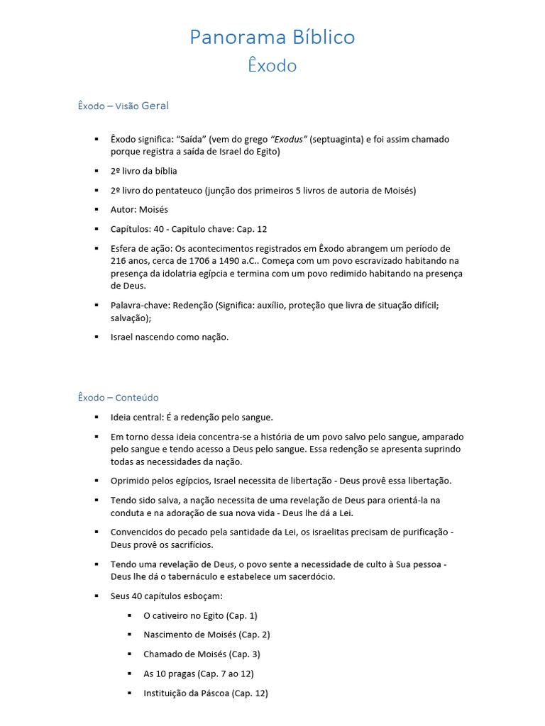 02 Panorama Bíblico Exodo Pdf