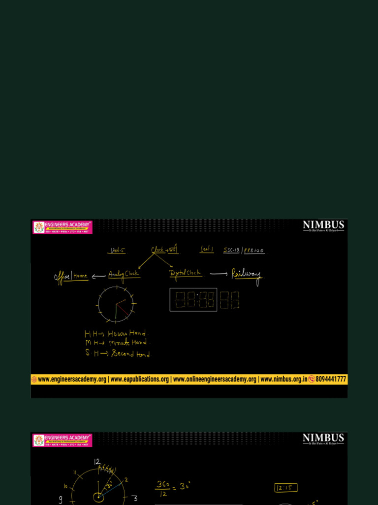 Lect-14 Reasoning - Clock 1 - 26918615 - 2024 - 09 - 23 - 11 - 12 | PDF