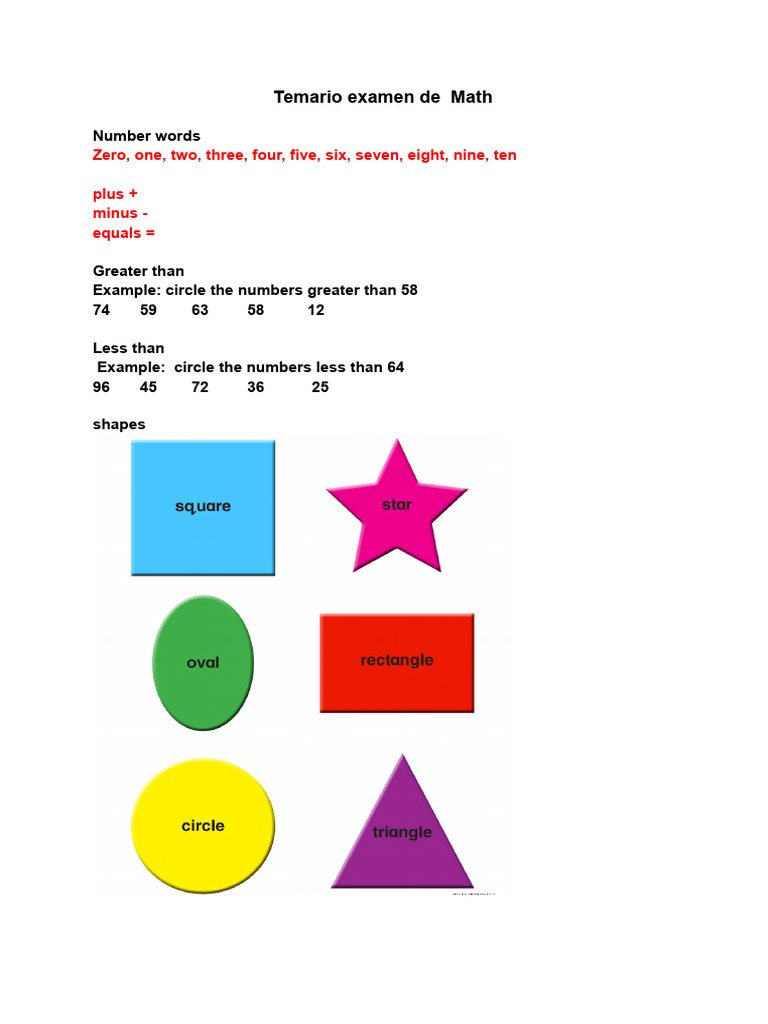 Temario examen de math 1 pdf