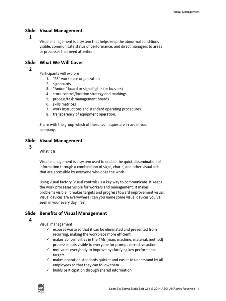 Visual Management Menomonie Wi
