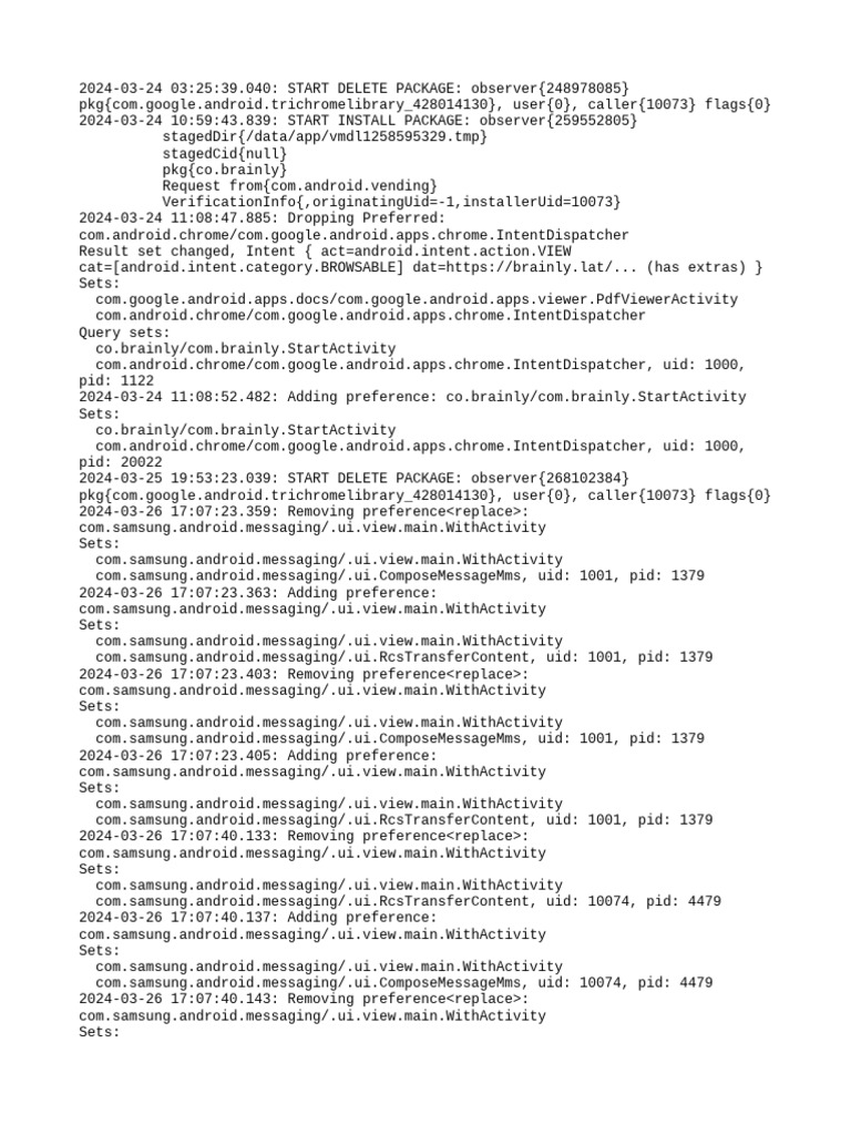 PM Debug Info | PDF