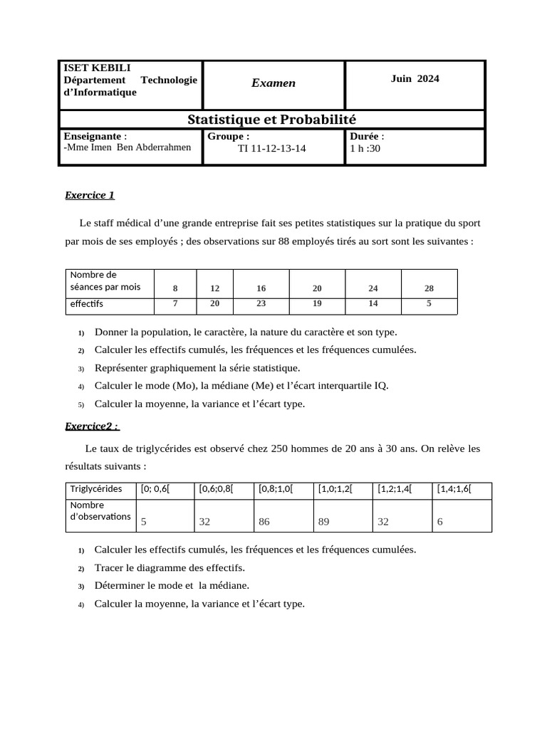 examen stat | PDF