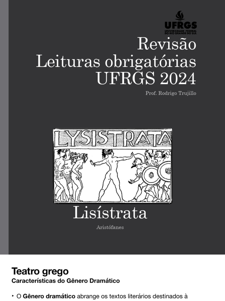 Revisão Leituras Obrigatórias Da UFRGS - 2024 (Bloco 1) | PDF