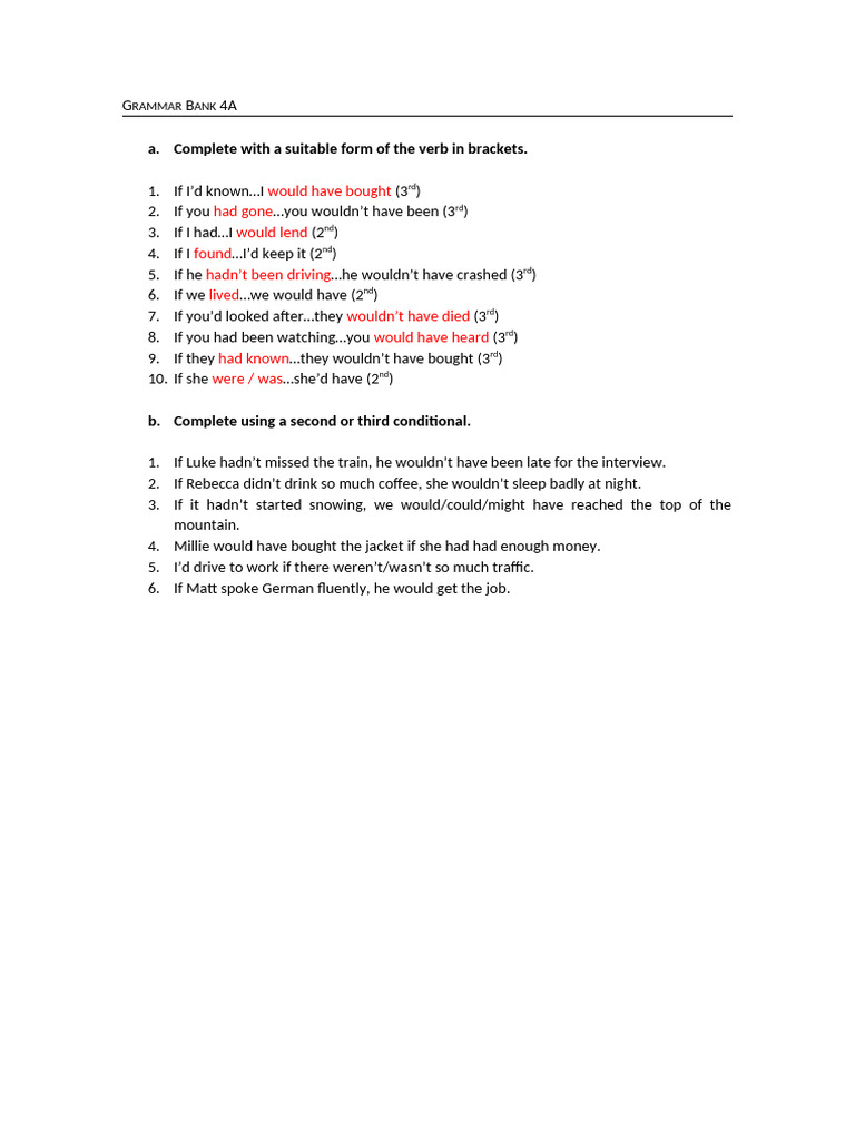 Upper Grammar Bank 4a | PDF