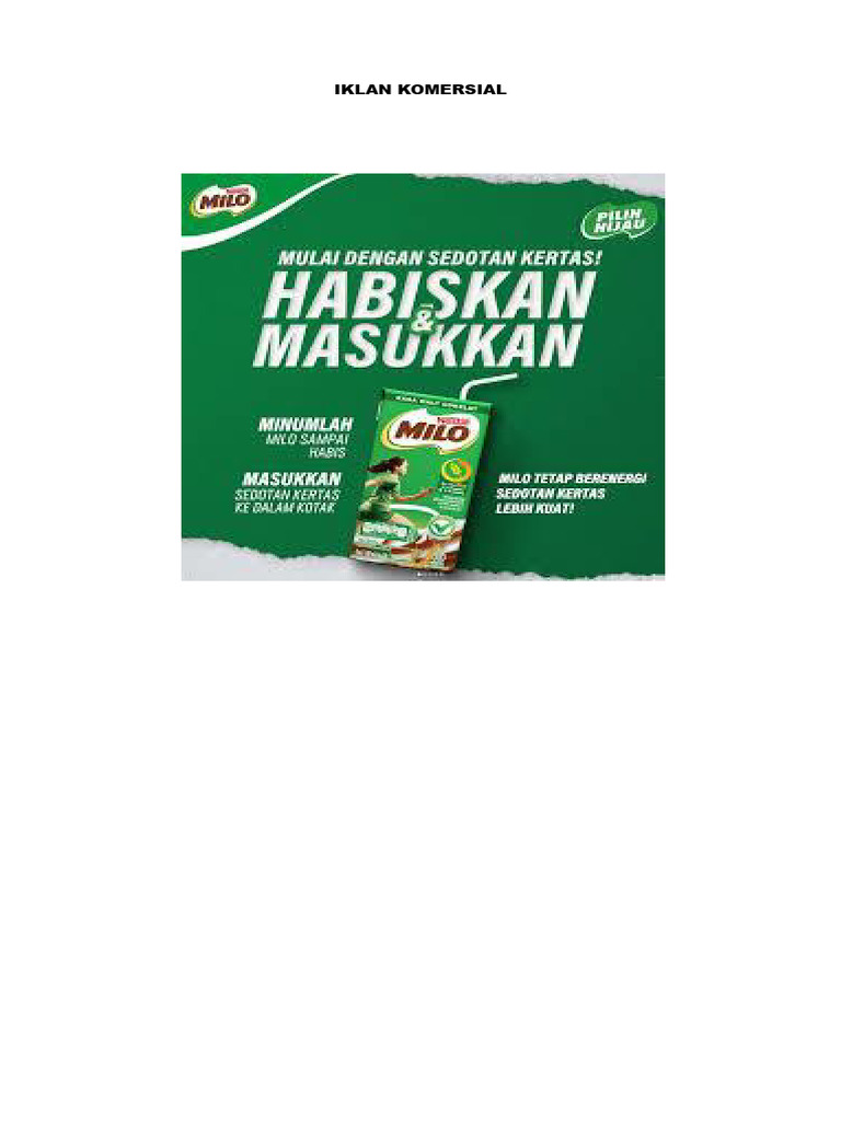 Contoh Iklan Komersial Dan Non Komersial | PDF