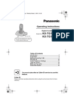 KX-TG1100FX KX-TG1102FX: Operating Instructions