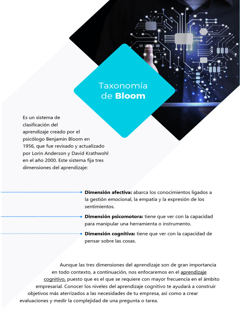 Níveis da Taxonomia de Bloom em Aprendizagem | PDF | Psicologia ...