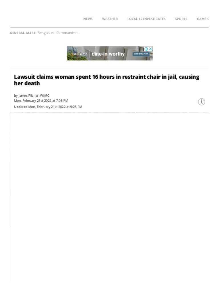 Lawsuit Claims Woman Spent 16 Hours in Restraint Chair in Jail, Causing ...