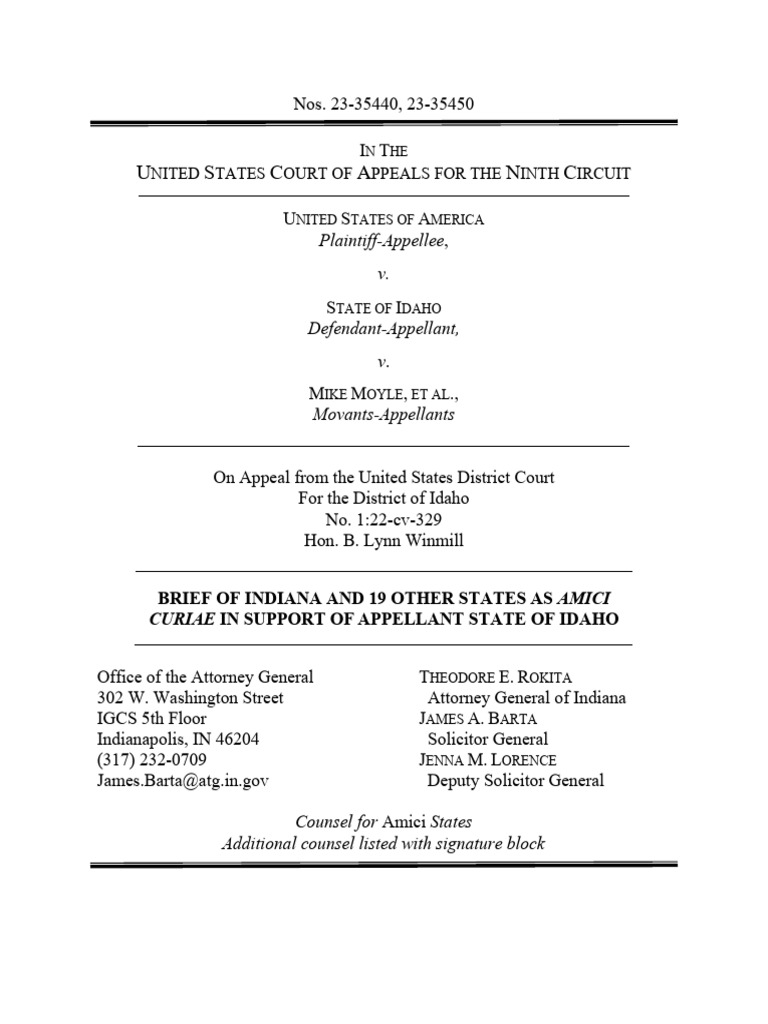 Amici Brief of 20 States in United States v. Idaho | PDF | Federal ...