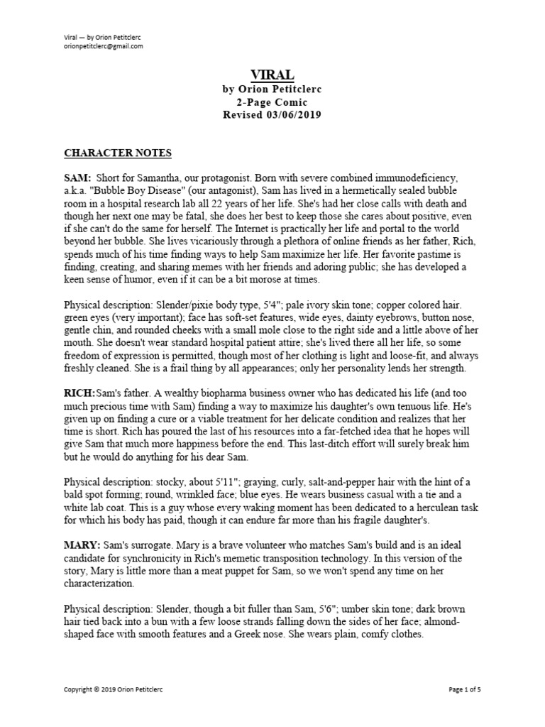 Viral 2 Page Script - 20190306 | PDF
