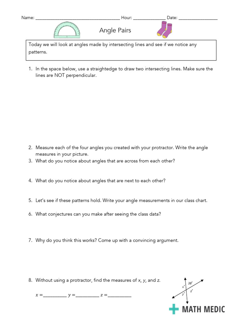 Lesson+2 4+-+Vertical+Angles+and+Linear+Pairs | PDF