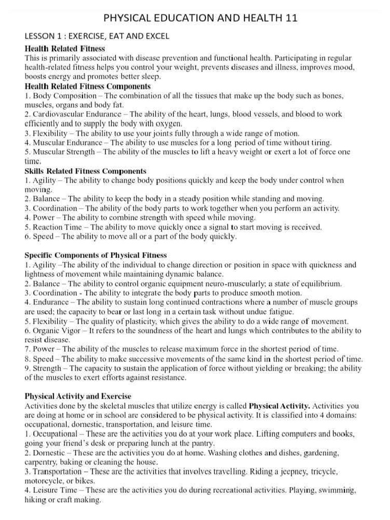 Pe Reviewer | PDF