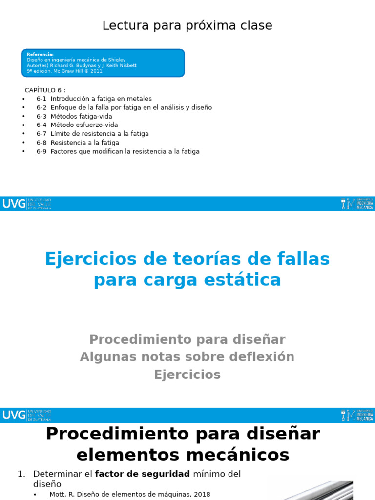 16 Ejercicios De Teorías De Fallas Carga Estática Pdf