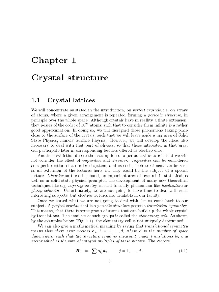 Crystal Structure and Lattice Theory | PDF | Crystal Structure ...