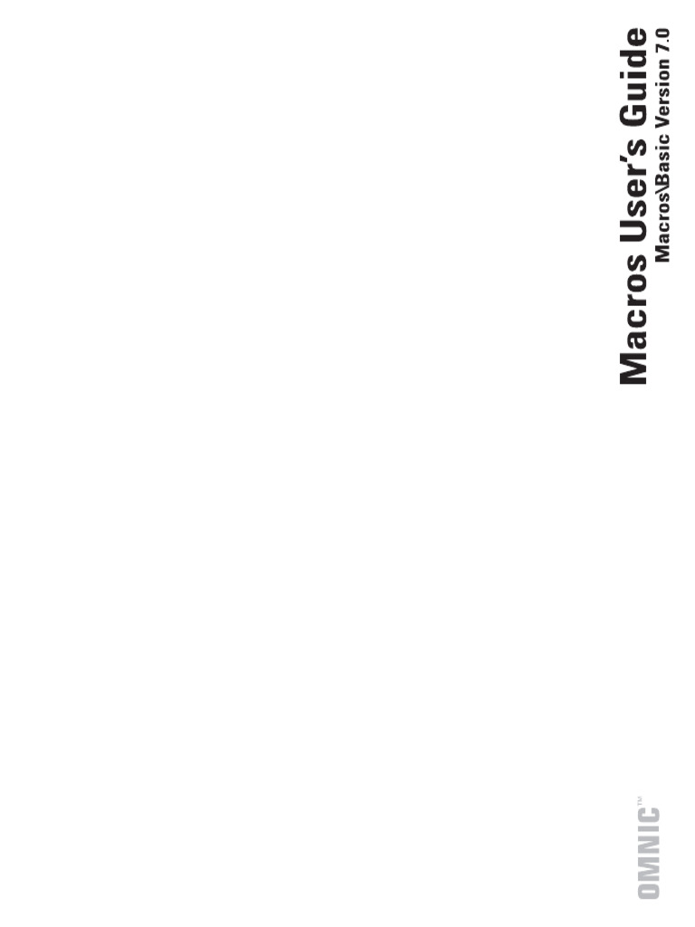 2307 omnic macros basic user pdf