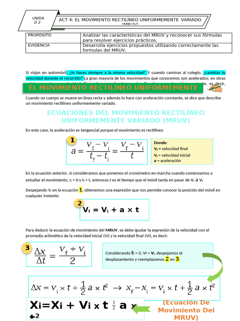 Sesion Mruv | PDF