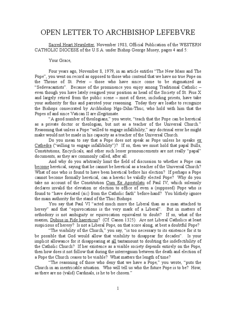 An Open Letter To Lefebvre by Musey November