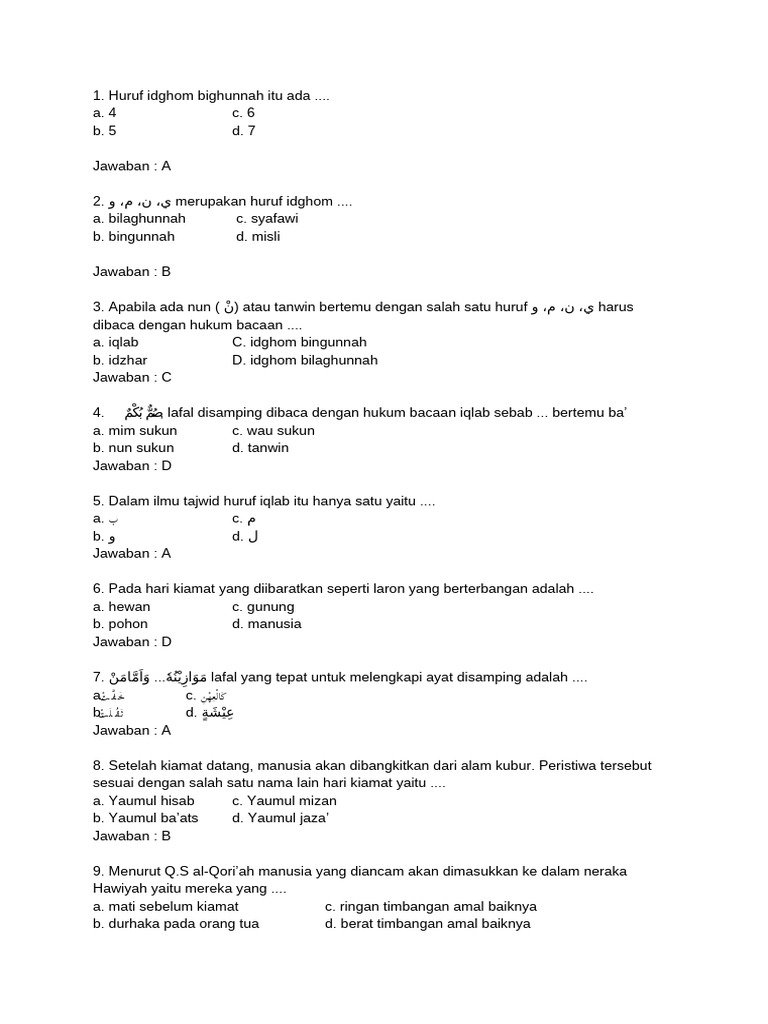 

<p>Berikut adalah artikel tentang kumpulan soal Al-Qur’an Hadis MI Kelas 4 Semester 2, dengan perkiraan 1.200 kata, ditulis dengan outline yang jelas, memperhatikan spasi, dan output tulisan yang rapi.</p>
<p>” title=”</p>
<p>Berikut adalah artikel tentang kumpulan soal Al-Qur’an Hadis MI Kelas 4 Semester 2, dengan perkiraan 1.200 kata, ditulis dengan outline yang jelas, memperhatikan spasi, dan output tulisan yang rapi.</p>
<p>“></p>
<li>
<p><strong>Pendahuluan: Pentingnya Al-Qur’an Hadis di Kelas 4 MI</strong></p>
<ul>
<li>Peran Al-Qur’an Hadis dalam Pendidikan Dasar</li>
<li>Fokus Materi Semester 2 Kelas 4 MI</li>
<li>Tujuan Penyusunan Kumpulan Soal</li>
</ul>
</li>
<li>
<p><strong>Cakupan Materi Al-Qur’an Hadis Kelas 4 Semester 2</strong></p>
<ul>
<li><strong>Bagian Al-Qur’an:</strong>
<ul>
<li>Surat-surat Pendek (lanjutan atau pendalaman)</li>
<li>Memahami Makna Surat-surat Pendek</li>
<li>Hafalan Surat-surat Pendek Pilihan</li>
</ul>
</li>
<li><strong>Bagian Hadis:</strong>
<ul>
<li>Hadis-hadis Pilihan tentang Akhlak Mulia</li>
<li>Memahami Makna Hadis</li>
<li>Menghafal Hadis Pilihan</li>
</ul>
</li>
<li><strong>Bagian Tajwid Dasar:</strong>
<ul>
<li>Pengulangan dan Pendalaman Tajwid yang Sudah Dipelajari</li>
<li>Pengenalan Tajwid Sederhana Lainnya (jika ada)</li>
</ul>
</li>
</ul>
</li>
<li>
<p><strong>Pentingnya Kumpulan Soal Latihan</strong></p>
<ul>
<li>Mengukur Pemahaman Siswa</li>
<li>Meningkatkan Kemampuan Hafalan</li>
<li>Melatih Pemahaman Makna</li>
<li>Memberikan Gambaran Ujian Sebenarnya</li>
<li>Mengidentifikasi Kelemahan Siswa</li>
<li>Memotivasi Siswa untuk Belajar Lebih Tekun</li>
</ul>
</li>
<li>
<p><strong>Prinsip Penyusunan Soal yang Efektif</strong></p>
<ul>
<li><strong>Keselarasan dengan Kurikulum:</strong> Soal harus mencakup semua kompetensi dasar yang diajarkan.</li>
<li><strong>Tingkat Kesulitan yang Bervariasi:</strong> Soal mudah, sedang, dan sulit untuk mengukur kemampuan yang berbeda.</li>
<li><strong>Jenis Soal yang Beragam:</strong> Pilihan ganda, isian singkat, uraian singkat, menjodohkan.</li>
<li><strong>Bahasa yang Jelas dan Lugas:</strong> Mudah dipahami oleh siswa kelas 4 MI.</li>
<li><strong>Relevansi dengan Kehidupan Siswa:</strong> Soal uraian yang mengaitkan materi dengan praktik sehari-hari.</li>
<li><strong>Fokus pada Pemahaman Konsep:</strong> Tidak hanya hafalan, tetapi juga pemahaman makna.</li>
<li><strong>Validitas dan Reliabilitas:</strong> Soal yang mengukur apa yang seharusnya diukur secara konsisten.</li>
</ul>
</li>
<li>
<p><strong>Contoh Struktur Kumpulan Soal (Beserta Penjelasan Singkat)</strong></p>
<ul>
<li><strong>Bagian Pilihan Ganda:</strong>
<ul>
<li>Contoh soal hafalan surat.</li>
<li>Contoh soal pemahaman makna.</li>
<li>Contoh soal terkait tajwid.</li>
</ul>
</li>
<li><strong>Bagian Isian Singkat:</strong>
<ul>
<li>Contoh soal melengkapi ayat.</li>
<li>Contoh soal mengisi kata kunci hadis.</li>
</ul>
</li>
<li><strong>Bagian Uraian Singkat:</strong>
<ul>
<li>Contoh soal menjelaskan makna hadis.</li>
<li>Contoh soal mengaitkan akhlak dalam hadis dengan perilaku.</li>
</ul>
</li>
<li><strong>Bagian Menjodohkan (Opsional):</strong>
<ul>
<li>Menjodohkan arti ayat dengan ayatnya.</li>
<li>Menjodohkan isi hadis dengan kesimpulannya.</li>
</ul>
</li>
</ul>
</li>
<li>
<p><strong>Tips Penggunaan Kumpulan Soal oleh Guru dan Siswa</strong></p>
<ul>
<li><strong>Bagi Guru:</strong>
<ul>
<li>Gunakan sebagai alat evaluasi formatif dan sumatif.</li>
<li>Analisis hasil untuk perbaikan pembelajaran.</li>
<li>Sesuaikan tingkat kesulitan jika diperlukan.</li>
</ul>
</li>
<li><strong>Bagi Siswa:</strong>
<ul>
<li>Kerjakan secara mandiri terlebih dahulu.</li>
<li>Diskusikan dengan guru atau teman jika ada kesulitan.</li>
<li>Jadikan sebagai sarana mengulang materi.</li>
</ul>
</li>
</ul>
</li>
<li>
<p><strong>Kesimpulan: Investasi dalam Pemahaman Keagamaan yang Kokoh</strong></p>
</li>
</ol>
<p><strong>Pendahuluan: Pentingnya Al-Qur’an Hadis di Kelas 4 MI</strong></p>
<p>Pendidikan Agama Islam merupakan pondasi krusial dalam membentuk individu yang berakhlak mulia dan beriman kuat. Di jenjang Madrasah Ibtidaiyah (MI), mata pelajaran Al-Qur’an Hadis memiliki kedudukan strategis. Ini adalah gerbang awal bagi anak-anak untuk mengenal kalam Allah SWT dan tuntunan Rasulullah SAW, yang menjadi pedoman hidup mereka. Kelas 4 MI merupakan fase penting di mana pemahaman dasar yang telah dibangun di semester sebelumnya perlu diperdalam dan diperluas. Semester genap biasanya mencakup materi yang lebih menantang, baik dari sisi hafalan maupun pemahaman makna yang lebih mendalam.</p>
<p>Oleh karena itu, penyediaan kumpulan soal Al-Qur’an Hadis Kelas 4 MI Semester 2 menjadi sangat esensial. Kumpulan soal ini bukan sekadar alat untuk mengukur hasil belajar, tetapi juga sebagai sarana pembelajaran yang efektif bagi siswa dan alat bantu pengajaran yang berharga bagi guru. Dengan soal yang tepat, guru dapat memetakan tingkat pemahaman siswa, mengidentifikasi area yang perlu diperkuat, dan merancang strategi pembelajaran yang lebih adaptif. Bagi siswa, latihan soal membantu mereka menguji kesiapan diri, meningkatkan kepercayaan diri, dan memperkuat memori hafalan serta pemahaman makna ayat dan hadis.</p>
<p><strong>Cakupan Materi Al-Qur’an Hadis Kelas 4 Semester 2</strong></p>
<p>Materi Al-Qur’an Hadis untuk Kelas 4 MI Semester 2 umumnya dirancang untuk melanjutkan dan mendalami apa yang telah dipelajari di semester sebelumnya. Cakupan materi biasanya terbagi dalam beberapa bagian utama:</p>
<ul>
<li>
<p><strong>Bagian Al-Qur’an:</strong></p>
<ul>
<li><strong>Surat-surat Pendek (lanjutan atau pendalaman):</strong> Setelah mempelajari surat-surat pendek seperti An-Naba’ sampai An-Nas di semester 1, semester 2 sering kali fokus pada pendalaman makna surat-surat tersebut, atau mungkin memperkenalkan satu atau dua surat pendek tambahan yang relevan. Materi ini menekankan pada pengenalan bacaan yang benar dan lancar.</li>
<li><strong>Memahami Makna Surat-surat Pendek:</strong> Ini adalah aspek yang sangat penting. Siswa tidak hanya dituntut untuk bisa membaca, tetapi juga memahami pesan-pesan utama yang terkandung dalam surat-surat yang telah mereka pelajari. Pemahaman ini meliputi pengenalan tokoh, peristiwa, atau nilai-nilai moral yang diajarkan dalam ayat-ayat tersebut.</li>
<li><strong>Hafalan Surat-surat Pendek Pilihan:</strong> Selain pemahaman, hafalan menjadi elemen kunci. Siswa diharapkan mampu menghafal surat-surat pendek pilihan dengan baik dan benar, baik dari segi makhraj huruf, tajwid, maupun tartil (urutan bacaan yang indah).</li>
</ul>
</li>
<li>
<p><strong>Bagian Hadis:</strong></p>
<ul>
<li><strong>Hadis-hadis Pilihan tentang Akhlak Mulia:</strong> Semester 2 sering kali mengintensifkan pembelajaran hadis yang berkaitan dengan pembentukan karakter dan akhlak terpuji. Topik-topik seperti pentingnya kejujuran, hormat kepada orang tua, kasih sayang kepada sesama, menjaga kebersihan, atau pentingnya menuntut ilmu menjadi fokus utama.</li>
<li><strong>Memahami Makna Hadis:</strong> Sama seperti Al-Qur’an, siswa perlu memahami pesan moral dan praktis dari setiap hadis yang dipelajari. Ini melibatkan penjelasan makna kata-kata sulit, konteks hadis, dan bagaimana menerapkannya dalam kehidupan sehari-hari.</li>
<li><strong>Menghafal Hadis Pilihan:</strong> Hafalan hadis bertujuan agar siswa memiliki referensi amaliah yang kuat. Hadis-hadis yang dipilih biasanya pendek, mudah diingat, dan memiliki pesan yang jelas.</li>
</ul>
</li>
<li>
<p><strong>Bagian Tajwid Dasar:</strong></p>
<ul>
<li><strong>Pengulangan dan Pendalaman Tajwid yang Sudah Dipelajari:</strong> Tajwid merupakan ilmu yang sangat penting untuk membaca Al-Qur’an dengan benar. Di semester 2, guru akan mengulang kembali hukum-hukum tajwid dasar yang telah diajarkan di semester sebelumnya, seperti nun mati dan tanwin (izhar, idgham, iqlab, ikhfa’), mad, serta qalqalah. Pendalaman ini penting agar siswa benar-benar menguasainya.</li>
<li><strong>Pengenalan Tajwid Sederhana Lainnya (jika ada):</strong> Tergantung pada kurikulum spesifik, mungkin ada pengenalan beberapa hukum tajwid dasar lainnya yang lebih sederhana, yang dirancang agar tidak membebani siswa di tingkat ini.</li>
</ul>
</li>
</ul>
<p><strong>Pentingnya Kumpulan Soal Latihan</strong></p>
<p>Kumpulan soal latihan memiliki peran multifaset dalam proses pembelajaran Al-Qur’an Hadis:</p>
<ul>
<li><strong>Mengukur Pemahaman Siswa:</strong> Soal latihan menjadi tolok ukur sejauh mana siswa telah memahami materi yang diajarkan. Guru dapat melihat apakah siswa mampu menjawab pertanyaan terkait hafalan, makna, maupun penerapan.</li>
<li><strong>Meningkatkan Kemampuan Hafalan:</strong> Latihan soal yang berulang-ulang, terutama yang berkaitan dengan hafalan ayat atau hadis, akan membantu memperkuat memori siswa. Siswa menjadi lebih terbiasa dengan redaksi dan urutan bacaan.</li>
<li><strong>Melatih Pemahaman Makna:</strong> Soal yang dirancang untuk menguji pemahaman makna akan mendorong siswa untuk berpikir lebih dalam, bukan hanya menghafal teks. Mereka diajak merenungkan pesan-pesan yang terkandung.</li>
<li><strong>Memberikan Gambaran Ujian Sebenarnya:</strong> Dengan mengerjakan kumpulan soal, siswa mendapatkan gambaran tentang format dan jenis pertanyaan yang mungkin muncul dalam ujian akhir semester. Ini dapat mengurangi kecemasan dan meningkatkan kesiapan mereka.</li>
<li><strong>Mengidentifikasi Kelemahan Siswa:</strong> Hasil pengerjaan soal latihan dapat membantu siswa dan guru mengidentifikasi topik atau materi mana yang masih lemah. Ini menjadi dasar untuk melakukan pengayaan atau remedial.</li>
<li><strong>Memotivasi Siswa untuk Belajar Lebih Tekun:</strong> Ketika siswa melihat kemajuan mereka melalui hasil latihan soal, hal ini dapat menjadi motivasi tambahan untuk terus belajar dan memperbaiki diri.</li>
</ul>
<p><strong>Prinsip Penyusunan Soal yang Efektif</strong></p>
<p>Untuk menghasilkan kumpulan soal yang benar-benar bermanfaat, ada beberapa prinsip yang perlu diperhatikan dalam penyusunannya:</p>
<ul>
<li><strong>Keselarasan dengan Kurikulum:</strong> Setiap soal harus merujuk pada Kompetensi Dasar (KD) dan Indikator Pencapaian Kompetensi (IPK) yang telah ditetapkan dalam kurikulum. Tidak ada materi yang terlewat atau materi di luar cakupan.</li>
<li><strong>Tingkat Kesulitan yang Bervariasi:</strong> Kumpulan soal sebaiknya mencakup soal dengan tingkat kesulitan yang beragam. Soal mudah untuk menguji pemahaman dasar, soal sedang untuk menguji kemampuan aplikasi, dan soal sulit untuk menguji kemampuan analisis atau sintesis (meskipun di MI, fokus lebih pada pemahaman dan aplikasi).</li>
<li><strong>Jenis Soal yang Beragam:</strong> Menggunakan variasi jenis soal seperti pilihan ganda, isian singkat, uraian singkat, dan menjodohkan dapat memberikan gambaran yang lebih komprehensif tentang penguasaan siswa. Pilihan ganda bagus untuk menguji ingatan dan pemahaman konsep, isian singkat untuk menguji ketepatan, dan uraian singkat untuk menguji kemampuan menjelaskan.</li>
<li><strong>Bahasa yang Jelas dan Lugas:</strong> Mengingat audiensnya adalah siswa kelas 4 MI, penggunaan bahasa dalam soal haruslah sederhana, lugas, dan mudah dipahami. Hindari penggunaan istilah teknis yang terlalu rumit tanpa penjelasan memadai.</li>
<li><strong>Relevansi dengan Kehidupan Siswa:</strong> Soal uraian, khususnya yang berkaitan dengan makna hadis, akan lebih efektif jika dikaitkan dengan contoh-contoh konkret dalam kehidupan sehari-hari siswa. Misalnya, bagaimana menerapkan sifat jujur dalam pergaulan di sekolah atau di rumah.</li>
<li><strong>Fokus pada Pemahaman Konsep:</strong> Selain hafalan, soal harus dirancang untuk menguji pemahaman siswa terhadap makna dan esensi dari ayat Al-Qur’an dan hadis. Pertanyaan "mengapa" atau "bagaimana" seringkali lebih efektif daripada sekadar "apa".</li>
<li><strong>Validitas dan Reliabilitas:</strong> Soal yang baik harus valid, artinya benar-benar mengukur apa yang seharusnya diukur (misalnya, pemahaman makna surat, bukan hanya kemampuan menghafal). Soal juga harus reliabel, artinya jika dikerjakan pada waktu yang berbeda oleh siswa yang sama, hasilnya cenderung konsisten.</li>
</ul>
<p><strong>Contoh Struktur Kumpulan Soal (Beserta Penjelasan Singkat)</strong></p>
<p>Sebuah kumpulan soal yang baik untuk Kelas 4 MI Semester 2 akan memiliki struktur yang terorganisir, mencakup berbagai tipe soal, dan sesuai dengan cakupan materi.</p>
<ul>
<li>
<p><strong>Bagian Pilihan Ganda:</strong></p>
<ul>
<li><strong>Contoh soal hafalan surat:</strong>
<ul>
<li>Surat Al-Qur’an yang berarti "matahari" adalah surat…<br />
a. Al-Fiil b. Al-Quraisy c. Asy-Syams d. Al-Kautsar</li>
<li>Ayat yang berbunyi "Inna a’thainakal kautsar" terdapat dalam surat…<br />
a. Al-Ikhlas b. Al-Falaq c. An-Nas d. Al-Kautsar</li>
</ul>
</li>
<li><strong>Contoh soal pemahaman makna:</strong>
<ul>
<li>Makna dari lafaz "tadabbarih" dalam surat Muhammad ayat 24 adalah…<br />
a. Membaca b. Memahami c. Menghafal d. Menulis</li>
<li>Salah satu pesan utama dari surat Al-Falaq adalah memohon perlindungan kepada Allah dari…<br />
a. Kekayaan b. Kesenangan dunia c. Segala kejahatan d. Ketenaran</li>
</ul>
</li>
<li><strong>Contoh soal terkait tajwid:</strong>
<ul>
<li>Hukum bacaan ketika ada nun sukun bertemu huruf "ain" adalah…<br />
a. Idgham b. Iqlab c. Izhar d. Ikhfa’</li>
<li>Bacaan "rahim" pada lafaz "Ar-Rahim" adalah contoh hukum bacaan…<br />
a. Mad Thabi’i b. Mad Wajib Muttasil c. Mad Badal d. Mad Lazim Kilmi Mutsaqqal</li>
</ul>
</li>
</ul>
</li>
<li>
<p><strong>Bagian Isian Singkat:</strong></p>
<ul>
<li><strong>Contoh soal melengkapi ayat:</strong>
<ul>
<li>Bacalah ayat berikut dengan benar: "Qul huwallahu ahad. Allahu _____. Lam yalid walam yulad." (Jawaban: <em>As-Shamad</em>)</li>
<li>Rasulullah SAW bersabda: "Barangsiapa yang beriman kepada Allah dan Hari <strong>__</strong> maka hendaklah berkata baik…" (Jawaban: <em>Akhir</em>)</li>
</ul>
</li>
<li><strong>Contoh soal mengisi kata kunci hadis:</strong>
<ul>
<li>Hadis tentang pentingnya berkata baik diriwayatkan oleh Imam _____. (Jawaban: <em>Muslim</em>)</li>
</ul>
</li>
</ul>
</li>
<li>
<p><strong>Bagian Uraian Singkat:</strong></p>
<ul>
<li><strong>Contoh soal menjelaskan makna hadis:</strong>
<ul>
<li>Jelaskan secara singkat makna hadis yang berbunyi: "Setiap sendi tubuh manusia harus disedekahkan (pada hari kiamat), satu kali dalam sehari. Maka demi dua buah telapak tangan (membantu orang lain) adalah sedekah, dan demi ucapan (amar ma’ruf nahi munkar) adalah sedekah…" (Jawaban: menjelaskan bahwa segala perbuatan baik, sekecil apapun, bernilai sedekah).</li>
</ul>
</li>
<li><strong>Contoh soal mengaitkan akhlak dalam hadis dengan perilaku:</strong>
<ul>
<li>Bagaimana cara kamu meneladani akhlak mulia dari hadis tentang hormat kepada orang tua dalam kehidupan sehari-hari di rumah? (Jawaban: menjawab dengan sopan, membantu orang tua, tidak membantah, dll).</li>
</ul>
</li>
</ul>
</li>
<li>
<p><strong>Bagian Menjodohkan (Opsional):</strong></p>
<ul>
<li><strong>Menjodohkan arti ayat dengan ayatnya:</strong>
<ul>
<li>Pasangkan arti dengan ayat yang sesuai:
<ol>
<li>"Allah adalah Tuhan yang Maha Esa"     a. "Dan Dia tidak diperanakkan"</li>
<li>"Dan Dia tiada beranak"                 b. "Katakanlah: Dialah Allah, Yang Maha Esa"</li>
<li>"Dan tidak ada seorangpun yang setara dengan Dia" c. (Ayat tambahan yang tidak terhubung untuk variasi)<br />
(Jawaban: 1-b, 2-a)</li>
</ol>
</li>
</ul>
</li>
<li><strong>Menjodohkan isi hadis dengan kesimpulannya:</strong>
<ul>
<li>Pasangkan isi hadis dengan kesimpulannya:
<ol>
<li>Hadis tentang pentingnya menjaga lisan.      a. Kebaikan adalah kunci keselamatan.</li>
<li>Hadis tentang pentingnya kejujuran.         b. Jaga lisanmu agar tidak menyakiti orang lain.<br />
(Jawaban: 1-b, 2-a)</li>
</ol>
</li>
</ul>
</li>
</ul>
</li>
</ul>
<p><strong>Tips Penggunaan Kumpulan Soal oleh Guru dan Siswa</strong></p>
<p>Agar kumpulan soal ini memberikan manfaat maksimal, baik guru maupun siswa perlu memanfaatkannya dengan bijak.</p>
<ul>
<li>
<p><strong>Bagi Guru:</strong></p>
<ul>
<li><strong>Gunakan sebagai Alat Evaluasi:</strong> Kumpulan soal ini dapat digunakan untuk evaluasi formatif (selama proses pembelajaran untuk memantau kemajuan) maupun sumatif (di akhir periode untuk mengukur pencapaian).</li>
<li><strong>Analisis Hasil:</strong> Setelah siswa mengerjakan soal, guru perlu menganalisis hasilnya. Perhatikan soal-soal mana yang banyak dijawab salah. Ini menunjukkan bahwa materi tersebut perlu dijelaskan kembali atau diajarkan dengan metode yang berbeda.</li>
<li><strong>Sesuaikan Tingkat Kesulitan:</strong> Jika soal terasa terlalu sulit atau terlalu mudah bagi sebagian besar siswa, guru dapat menyesuaikannya di masa mendatang atau memberikan soal tambahan yang lebih spesifik.</li>
</ul>
</li>
<li>
<p><strong>Bagi Siswa:</strong></p>
<ul>
<li><strong>Kerjakan Secara Mandiri:</strong> Usahakan untuk mengerjakan soal latihan terlebih dahulu secara mandiri tanpa bantuan orang lain. Ini akan memberikan gambaran yang jujur tentang tingkat pemahaman siswa.</li>
<li><strong>Diskusikan Kesulitan:</strong> Jika ada soal yang tidak dipahami, jangan ragu untuk bertanya kepada guru atau berdiskusi dengan teman. Pemahaman bersama akan memperkuat pembelajaran.</li>
<li><strong>Jadikan Sarana Mengulang Materi:</strong> Gunakan kumpulan soal ini sebagai sarana untuk mengulang kembali materi yang telah dipelajari. Ini membantu memperkuat ingatan dan pemahaman.</li>
</ul>
</li>
</ul>
<p><strong>Kesimpulan: Investasi dalam Pemahaman Keagamaan yang Kokoh</strong></p>
<p>Kumpulan soal Al-Qur’an Hadis Kelas 4 MI Semester 2 merupakan alat yang sangat berharga dalam proses pendidikan. Ia berfungsi sebagai jembatan antara pembelajaran di kelas dan penguasaan materi oleh siswa. Dengan cakupan materi yang relevan, prinsip penyusunan yang tepat, dan penggunaan yang bijak, kumpulan soal ini dapat menjadi investasi penting dalam membangun pemahaman keagamaan yang kokoh pada diri anak-anak kita sejak dini. Kualitas pendidikan agama yang diberikan di jenjang dasar akan sangat menentukan kualitas generasi penerus bangsa.</p>
		</div>

		
		
		
		
		<nav class=