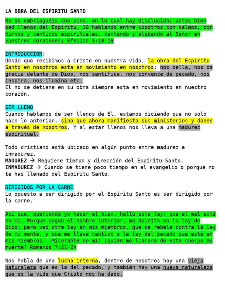 La Obra Del Espiritu Santo Jefte | PDF