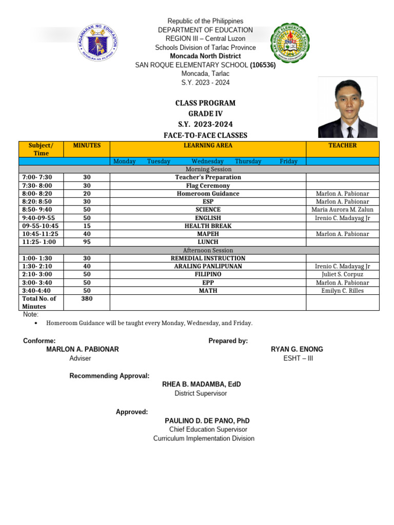New Intermediate Class Program Individual 23'24 | PDF