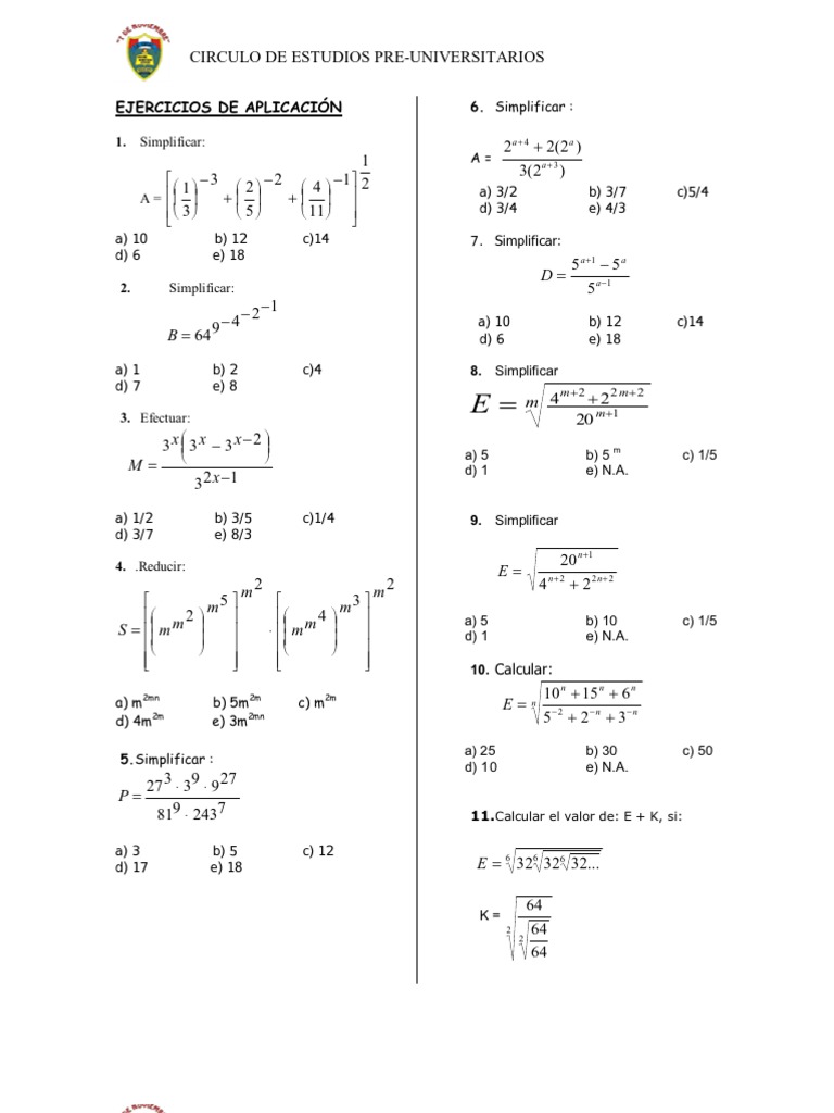 Teoria de Exponentes II | PDF | Métodos y materiales de enseñanza