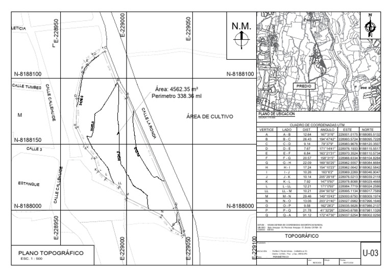 Plano Topografico A2 | PDF