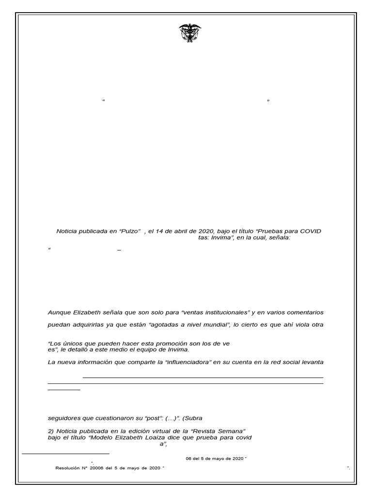 Resolución Número 36872 de 2021 Elizabeth Loaiza | PDF