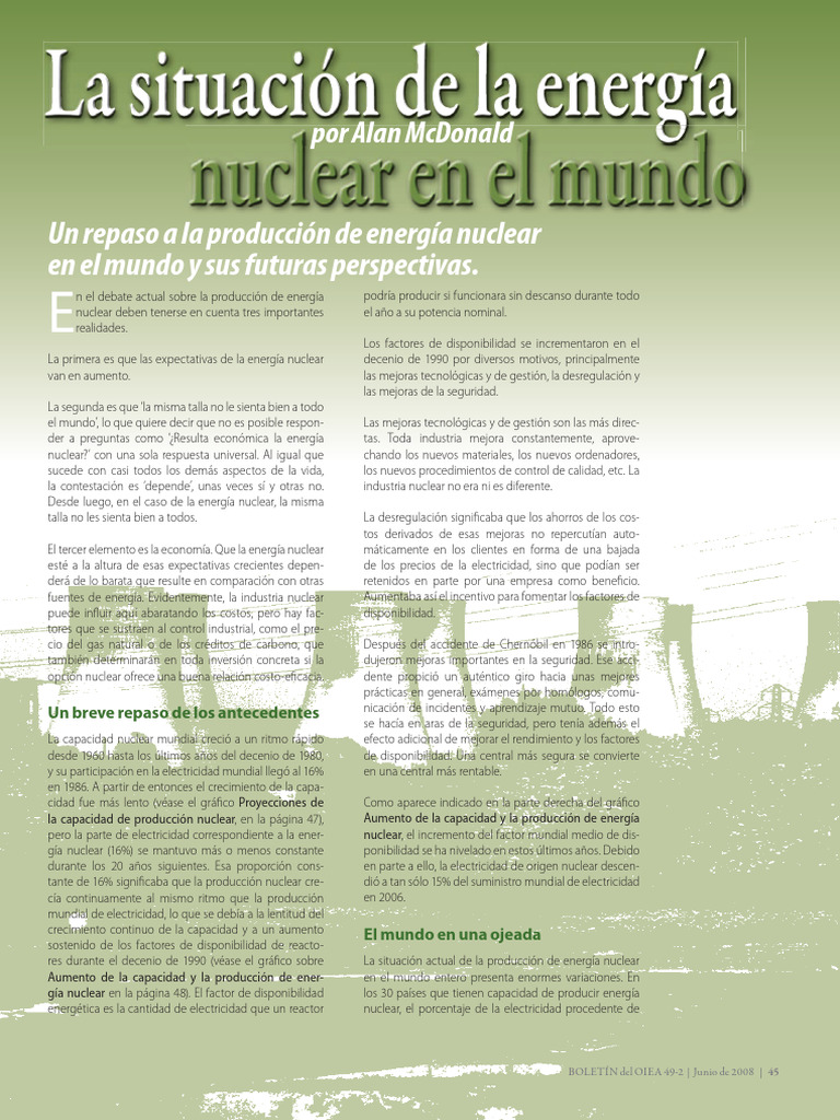 La Situación de La Energía Nuclear en El Mundo | PDF