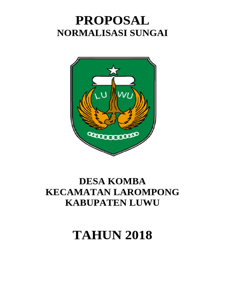 Proposal normalisasi sungai komba pdf