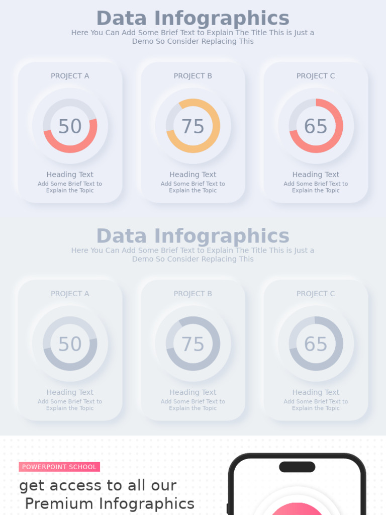 Neumorphic Data or Charts For Presentation (Animated) | PDF