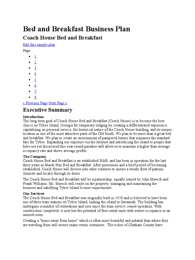 bed-and-breakfast-business-plan-pdf-bed-and-breakfast-current