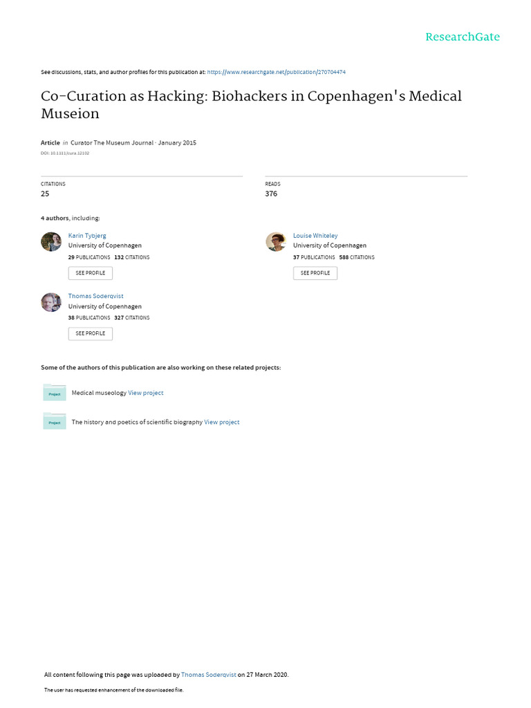 Davies et al 2015 Curator The Museum Journal PDF