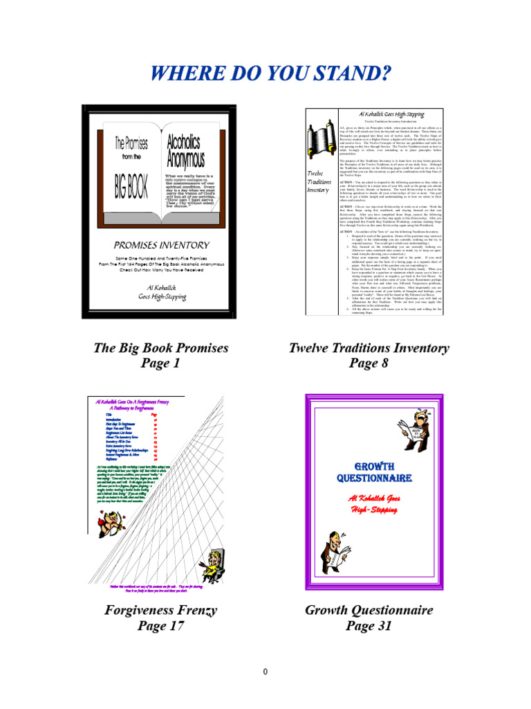Twelve Traditions Inventory Guide | PDF | Alcoholics Anonymous | Twelve ...