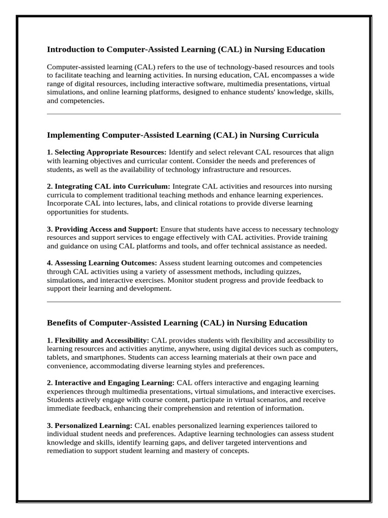 7 Computer Assisted Learning | PDF