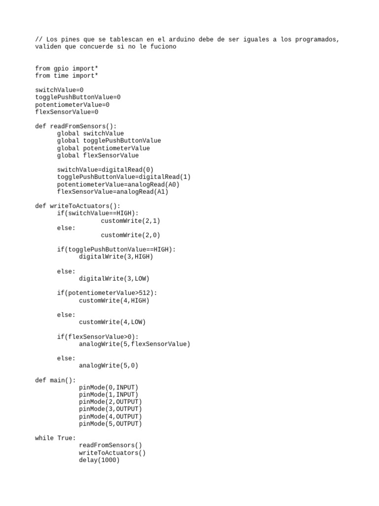 Código Arduino para Lectura de Sensores | PDF | Informática