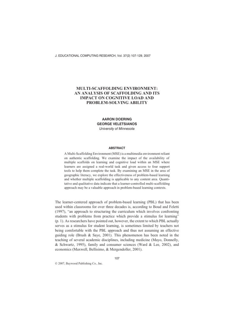 Multi-Scaffolding Environment | PDF