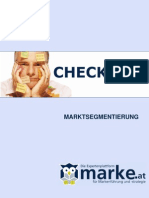 Checkliste Marktsegmentierung