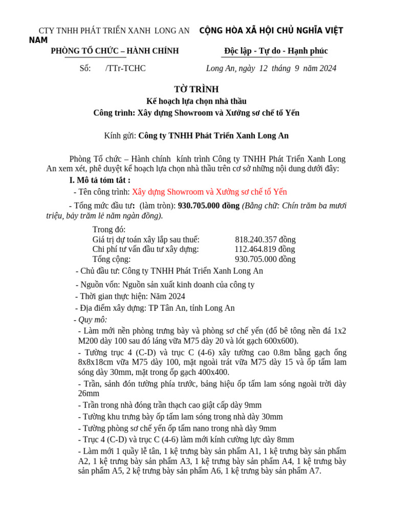 To Trinh Ke Ho CH Moi | PDF