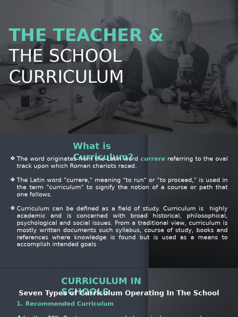 The Teacher Curriculum Pdf