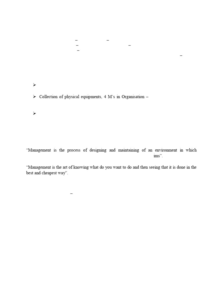 Unit I Pom Notes | PDF