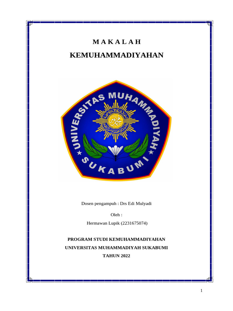 Makalah Muhammadiyah | PDF