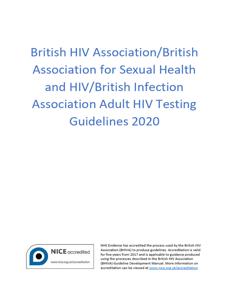 HIV Testing Guidelines 2020 PDF | PDF