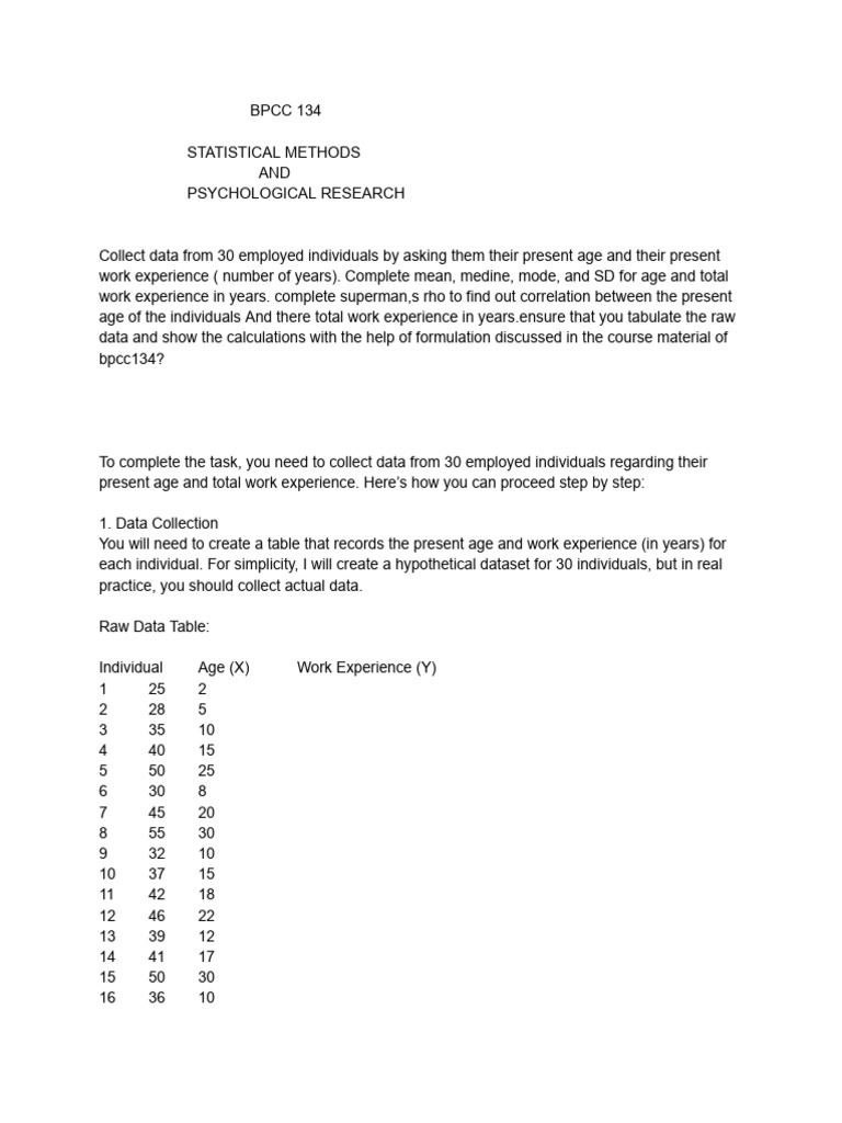 BPCC 134: Statistical Analysis Guide | PDF | Standard Deviation | Mode ...