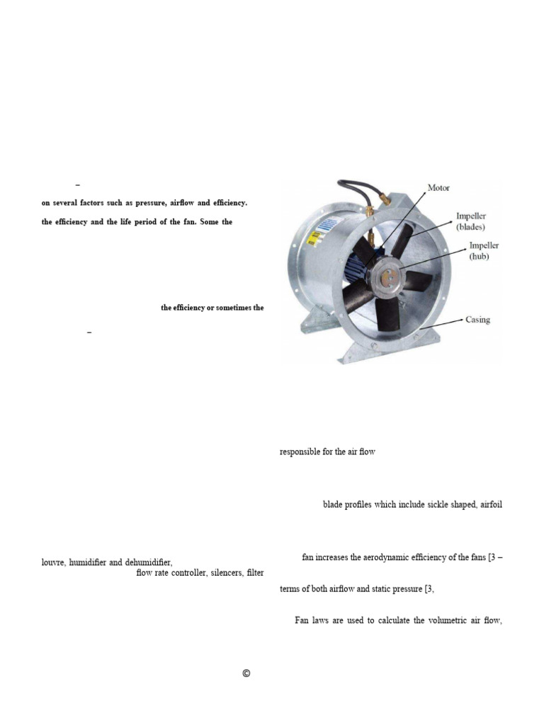 Enhancement of Performance of Axial Fans | PDF