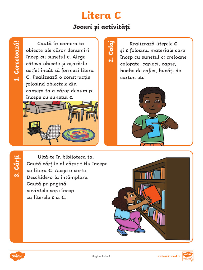 Litera C - Jocuri Si Activitati | PDF