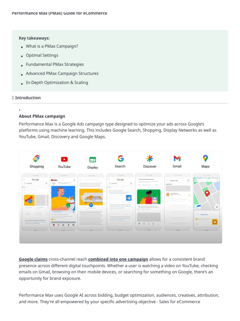 Pmax Optimization Googleads | PDF