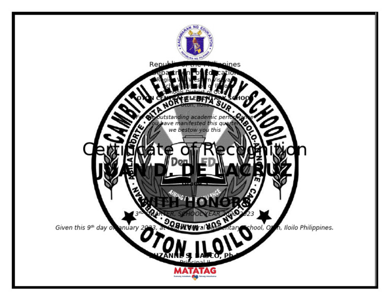 Certificate new for recognition pdf
