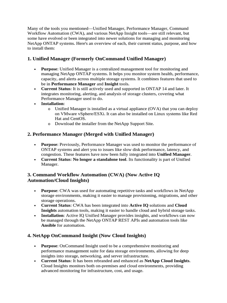 Netapp Unified Manager Central Monitoring System | PDF